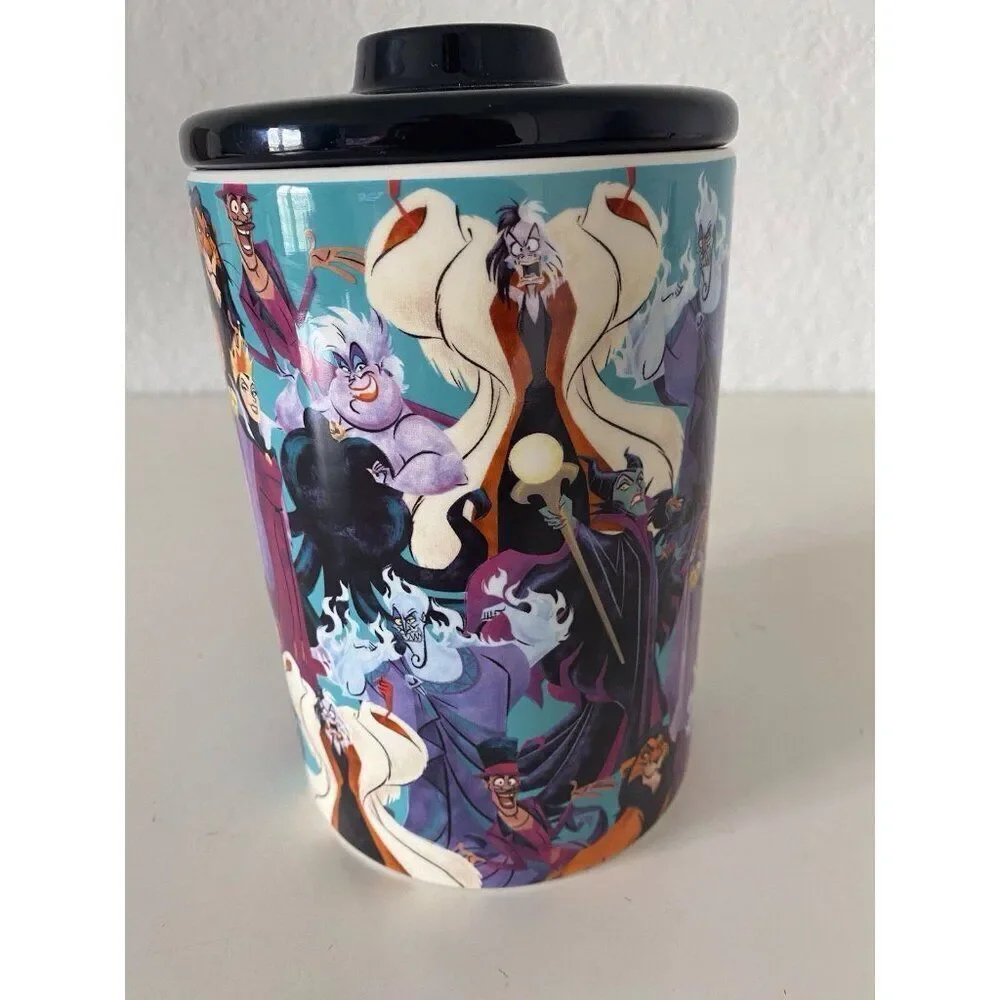 Disney Villains‎ Ceramic Cookie Jar Canister Halloween Maleficent Cruella Scar